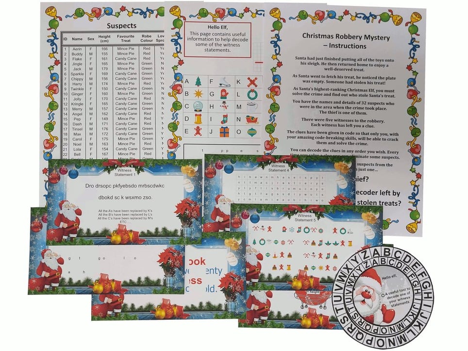 Christmas Robbery Mystery for Kids With Lockable Gift Box