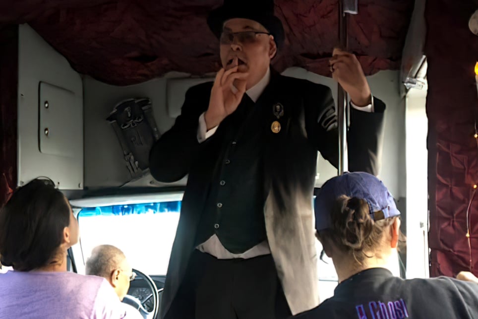 Ghost Bus Tour. Haunted History. Old Town, Sherman Heights, Gaslamp.