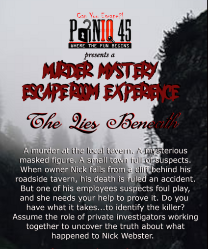 Murder Mystery Escape Room Experience: The Lies Beneath
