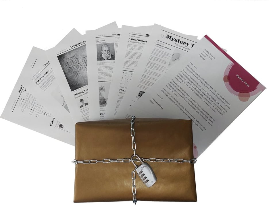 Escape Room Puzzle Game Kit - Lost Treasure Mystery